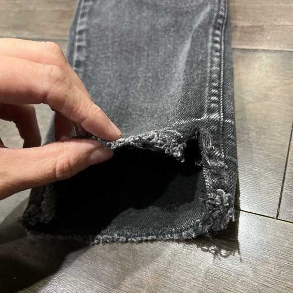 MCGUIRE Blank Denim Frayed Hem Zip Up Pants, Size 25 - Picture 10 of 10